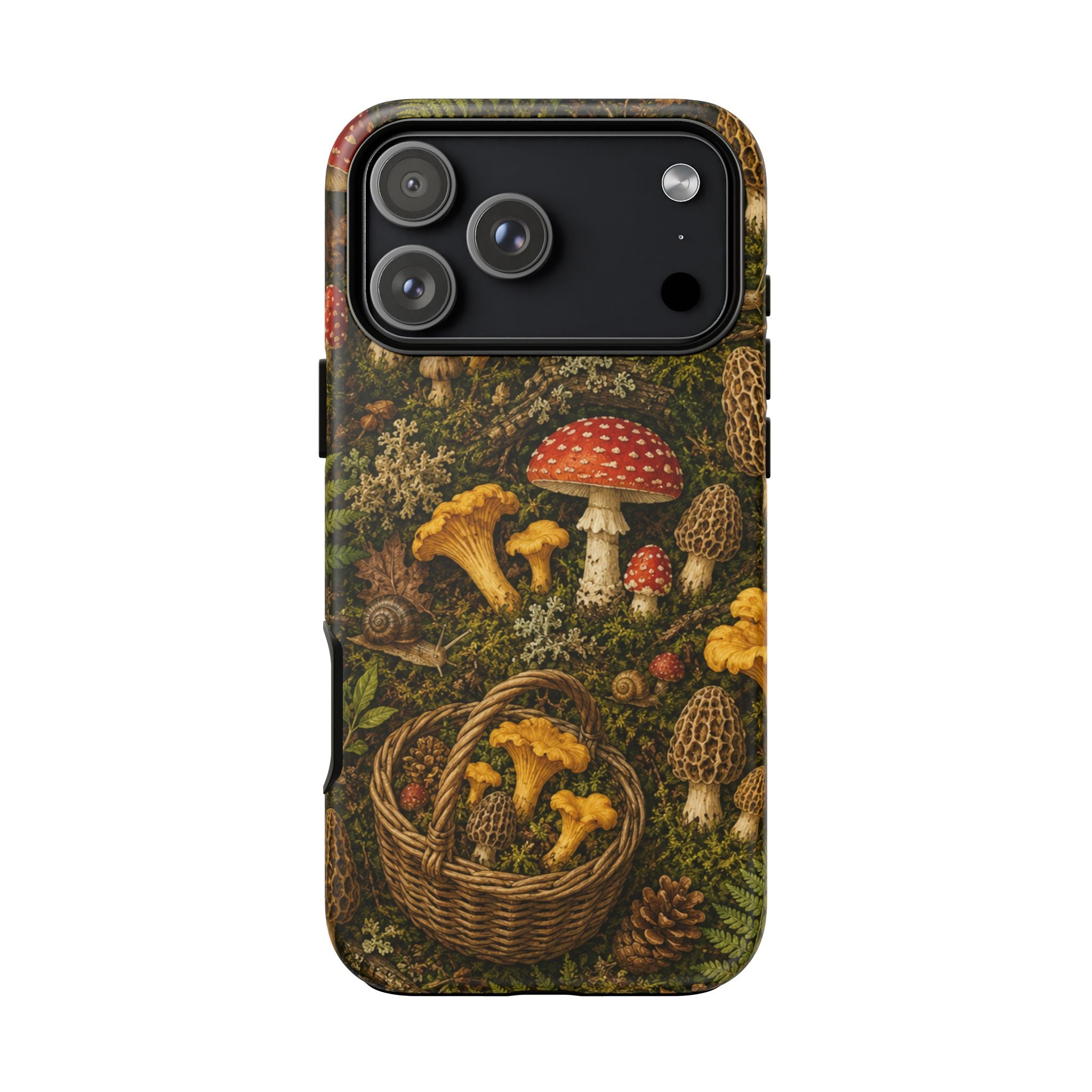 Mushroom Forage Phone Case — Vintage Forest Wild Mushroom Pattern