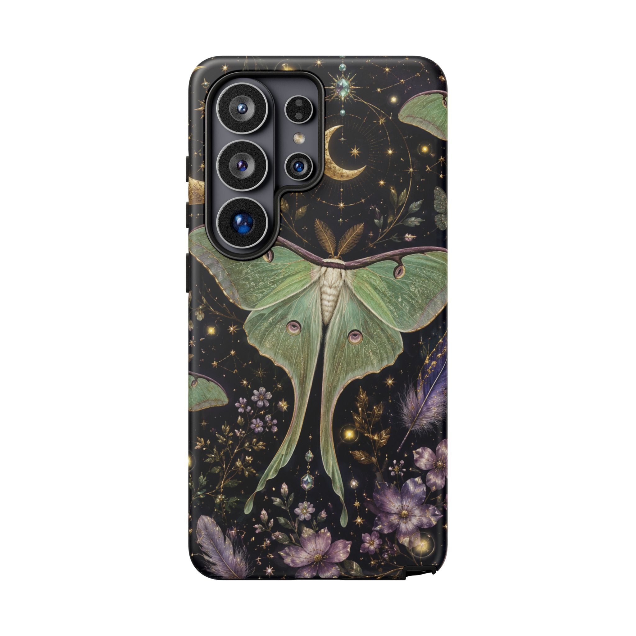 Luna Moth Phone Case — Mystical Moonlight Botanical Tough Case