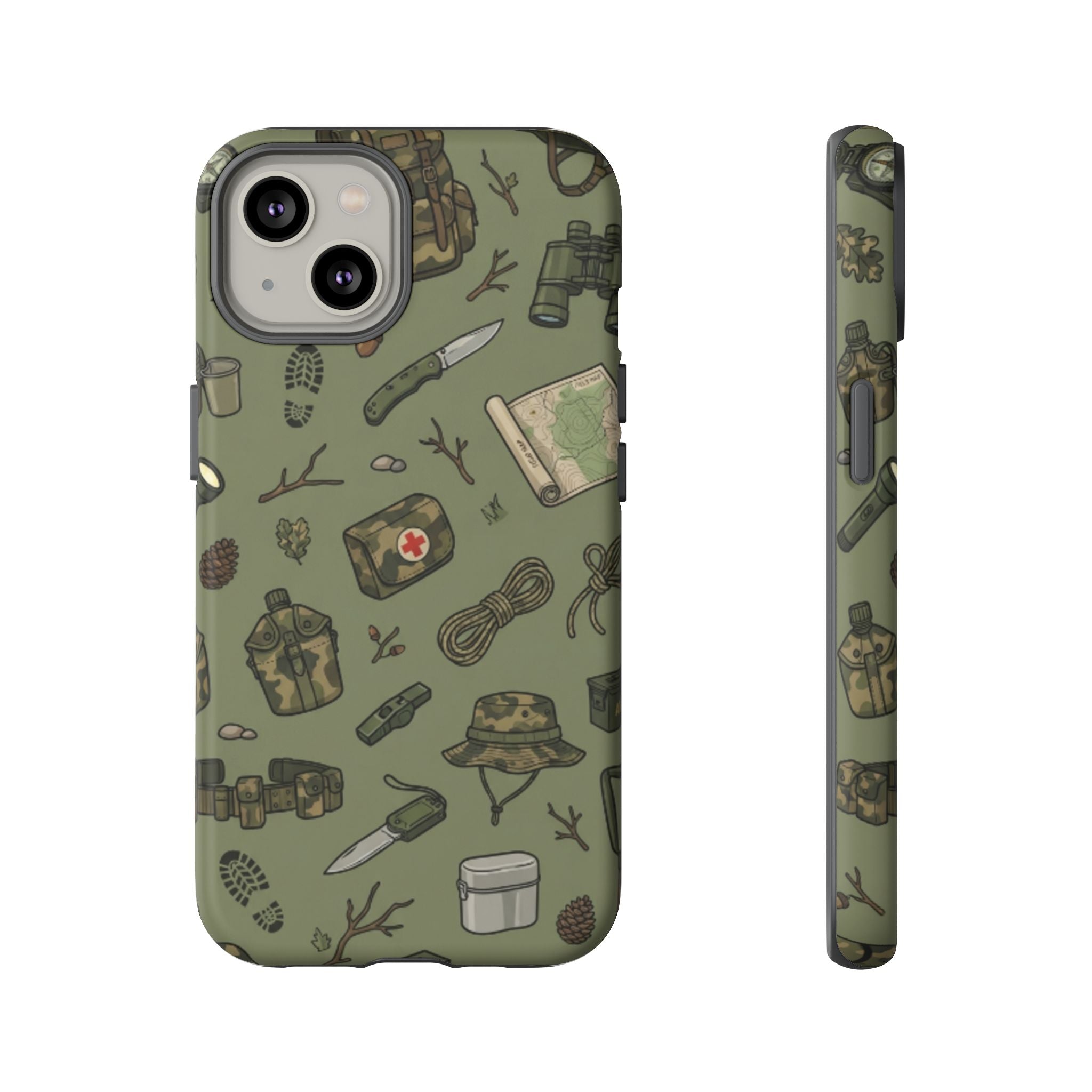 Tactical Gear Phone Case — Military Camping Outdoor Pattern