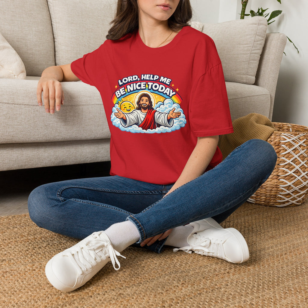 Lord Help Me Be Nice Today T-Shirt — Funny Jesus Christian Tee
