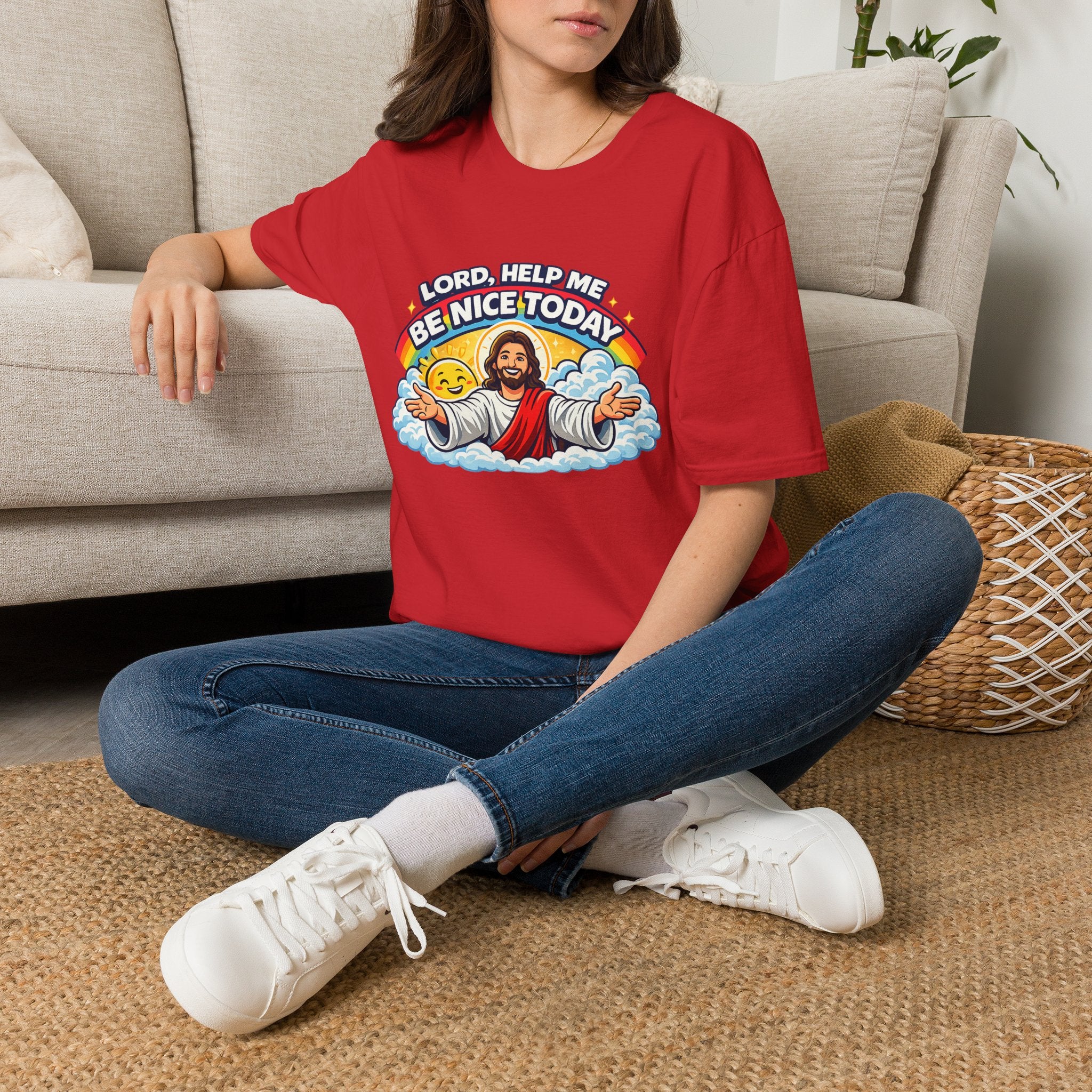 Lord Help Me Be Nice Today T-Shirt — Funny Jesus Christian Tee