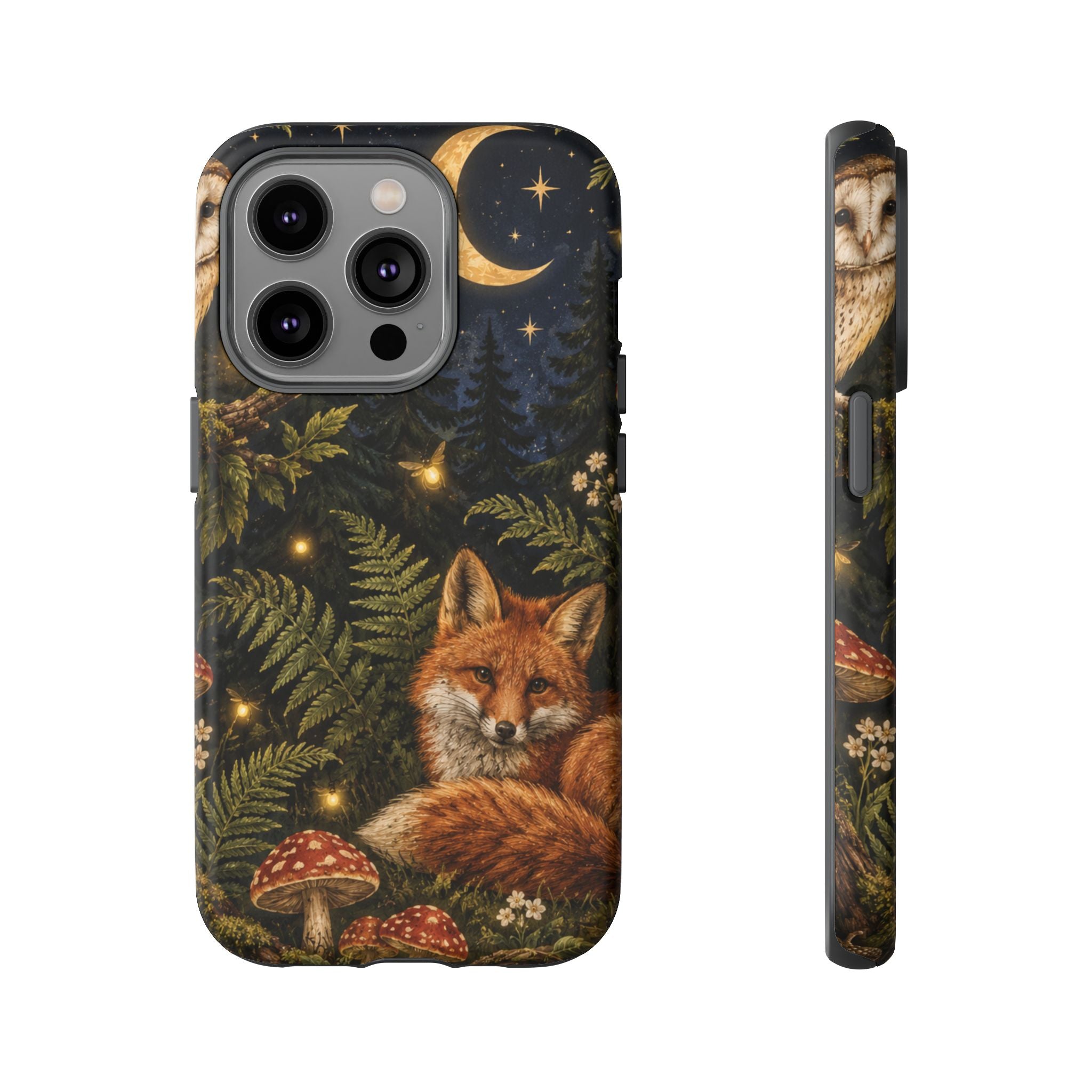 Fox Forest Tough Phone Case — Moonlit Woodland Protective Phone Cover