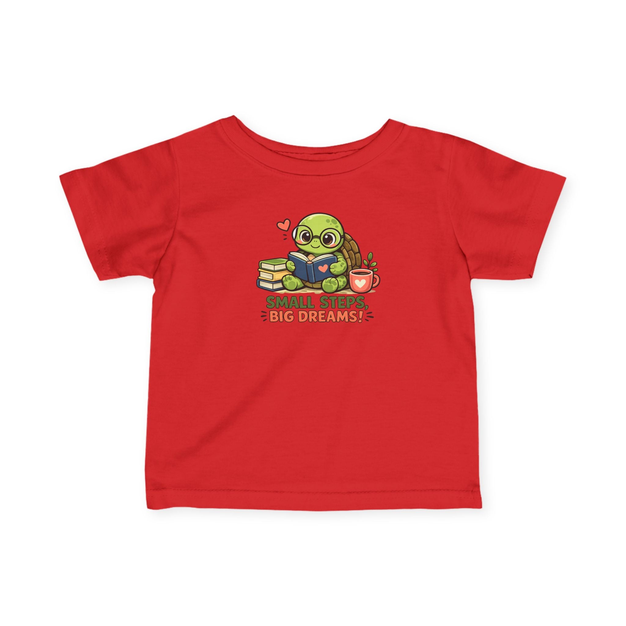 Infant Tee — Cute Turtle "Small Steps, Big Dreams" Baby Gift Shirt