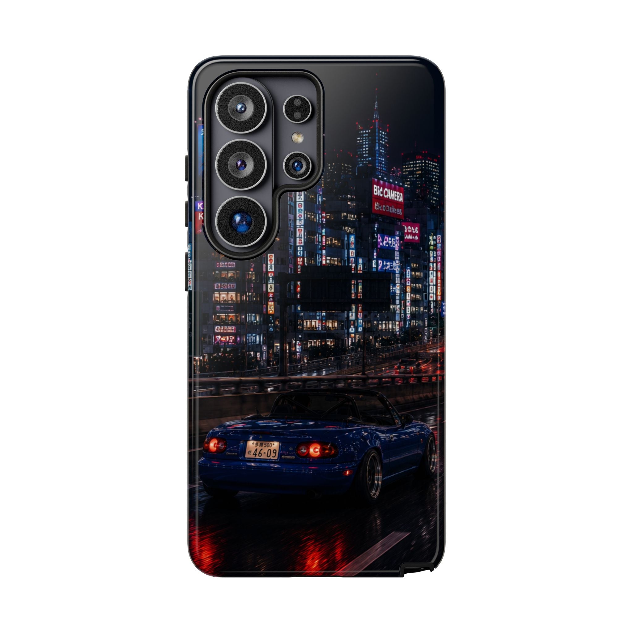 Tokyo Phone Case - Neon City Night Racer (Protective Tough Case)