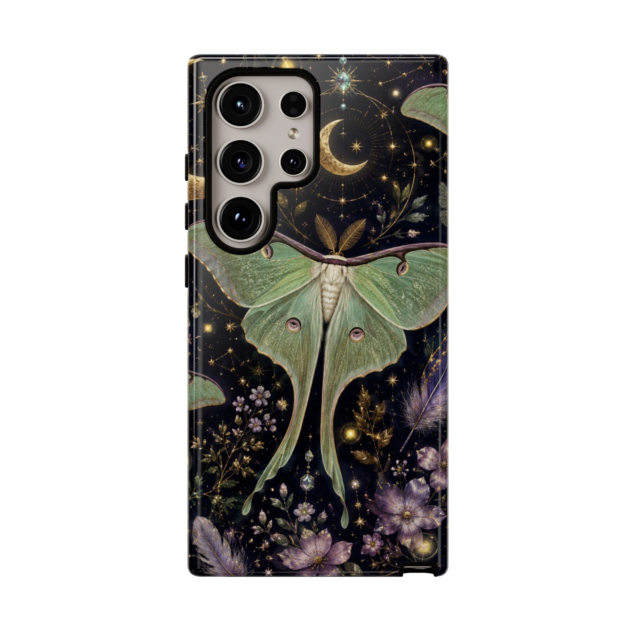Luna Moth Phone Case — Mystical Moonlight Botanical Tough Case