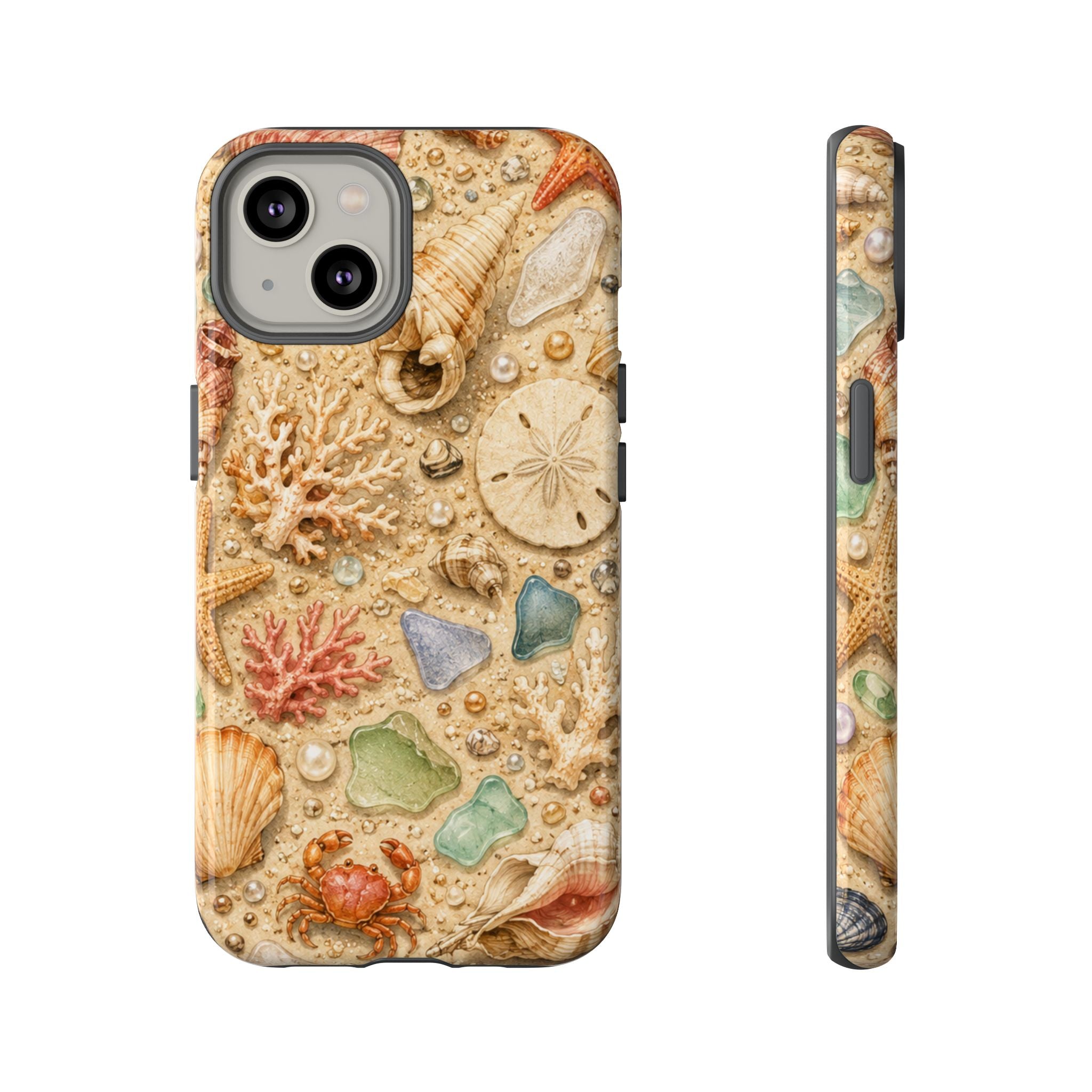 Beach Shells Phone Case — Seashell, Starfish & Sea Glass Coastal Design