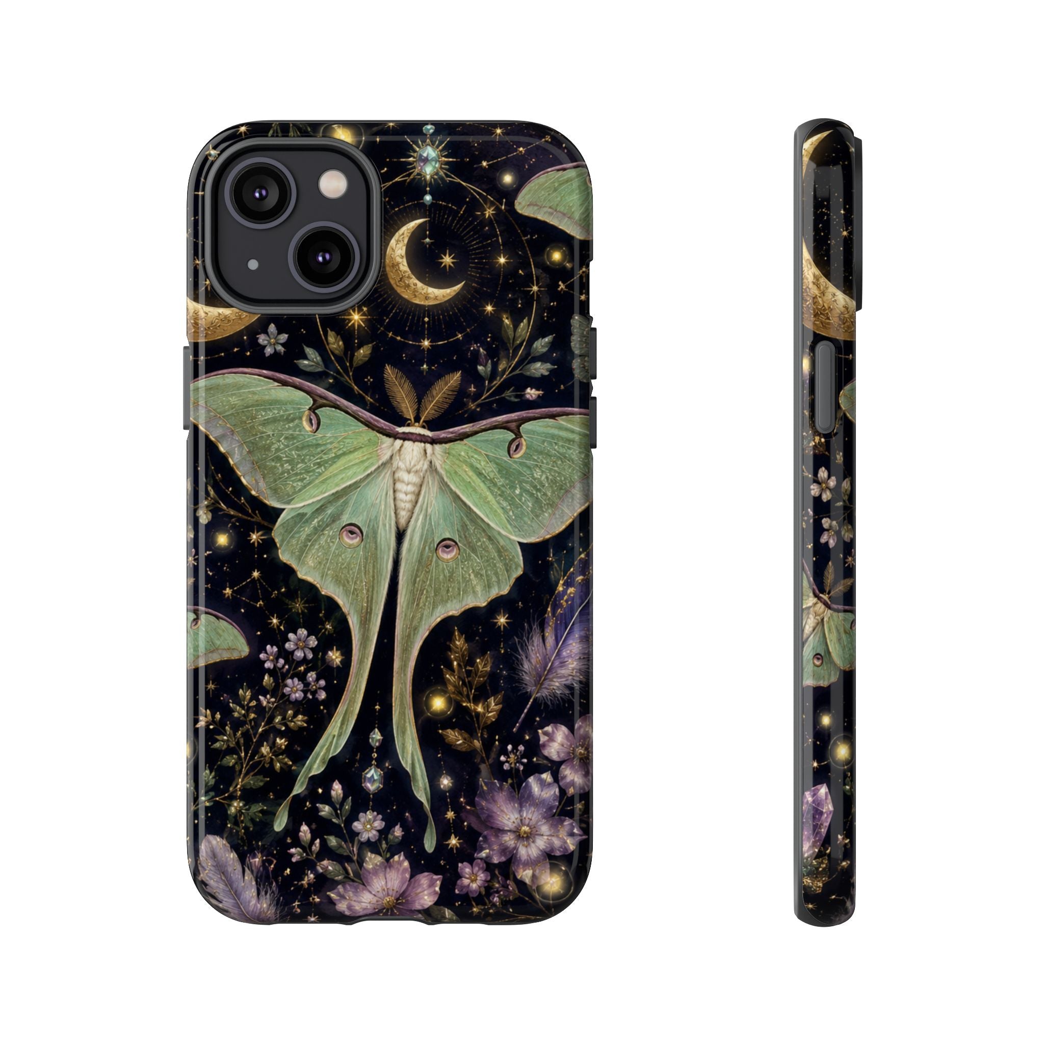 Luna Moth Phone Case — Mystical Moonlight Botanical Tough Case