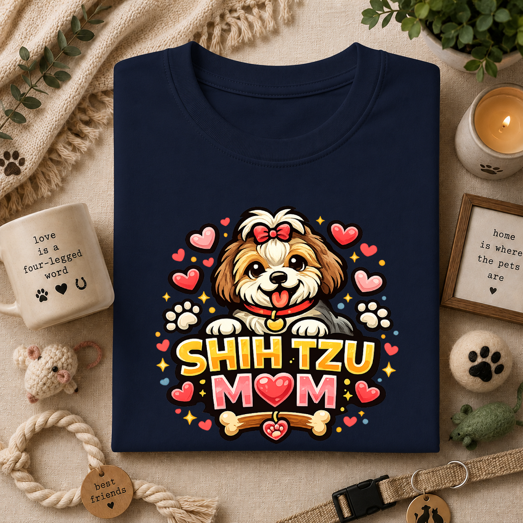 Shih Tzu Mom T-Shirt — Cute Shitzu Mom Tee