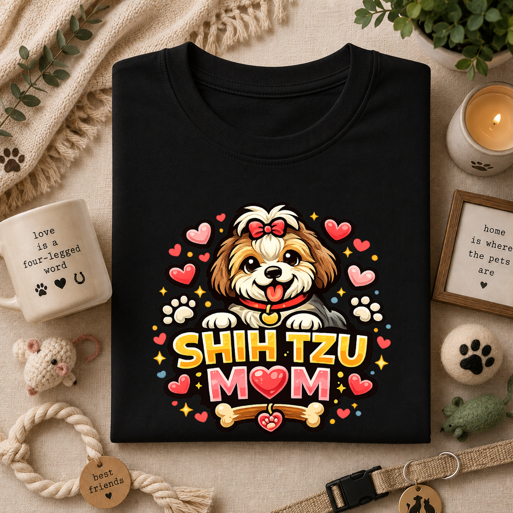Shih Tzu Mom T-Shirt — Cute Shitzu Mom Tee
