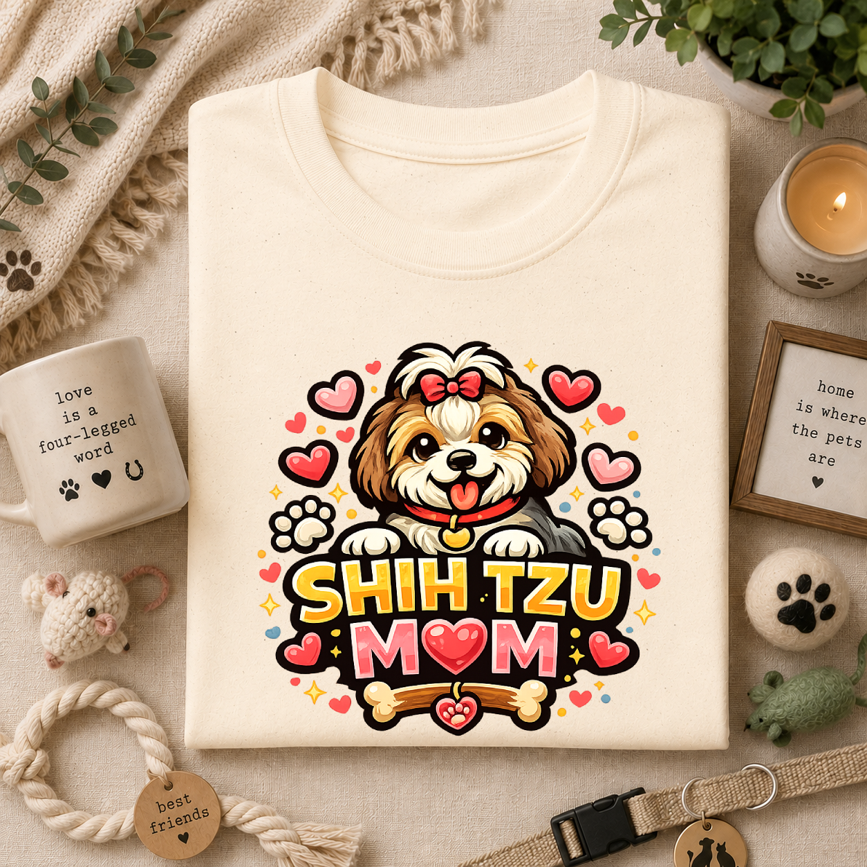 Shih Tzu Mom T-Shirt — Cute Shitzu Mom Tee
