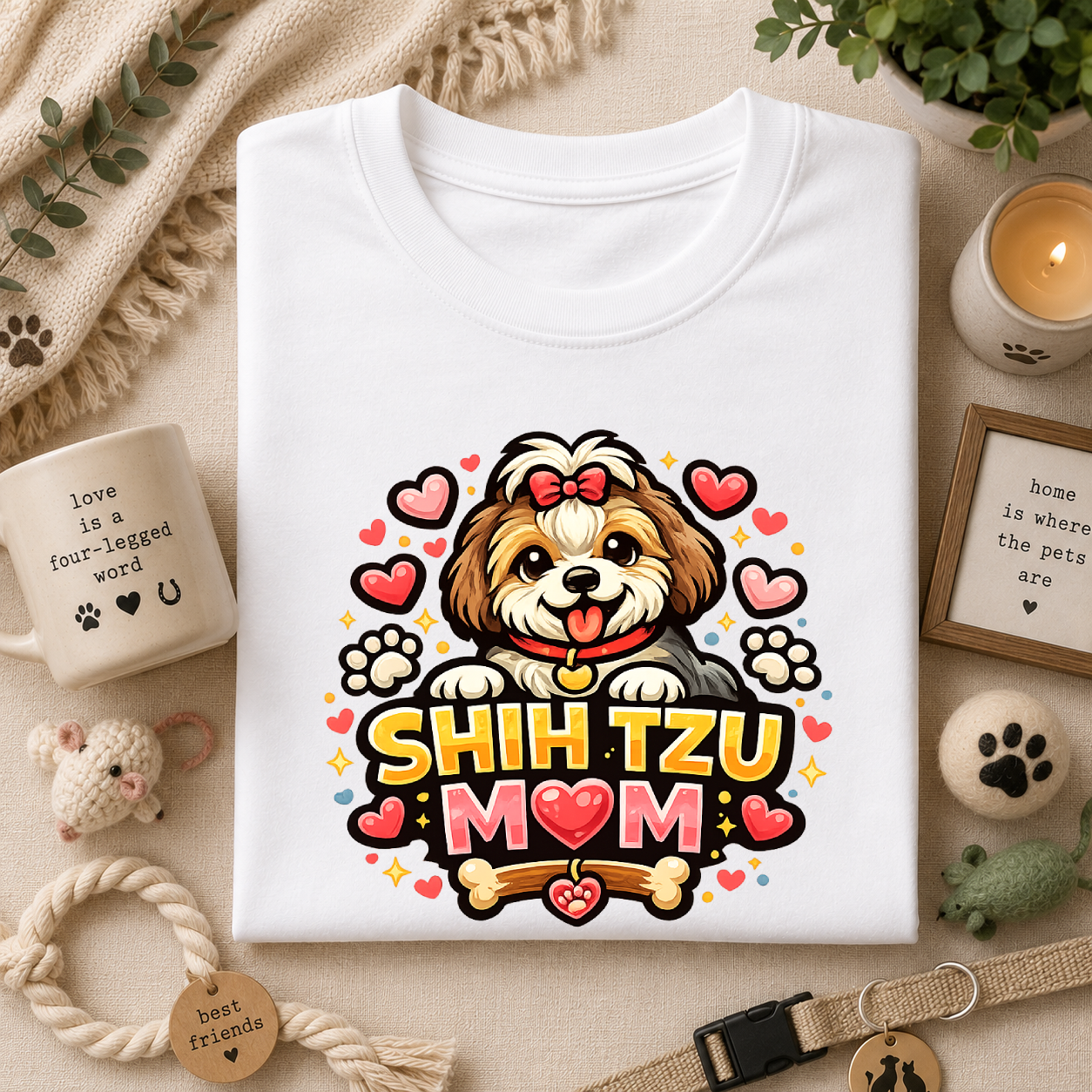 Shih Tzu Mom T-Shirt — Cute Shitzu Mom Tee
