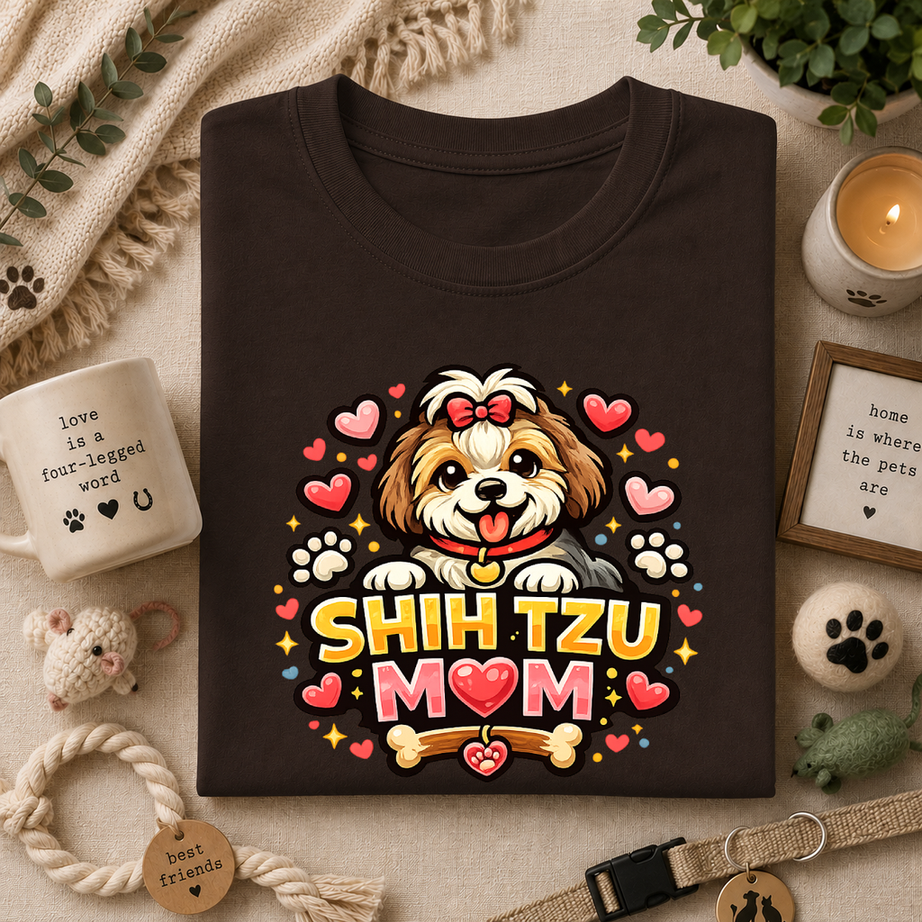 Shih Tzu Mom T-Shirt — Cute Shitzu Mom Tee