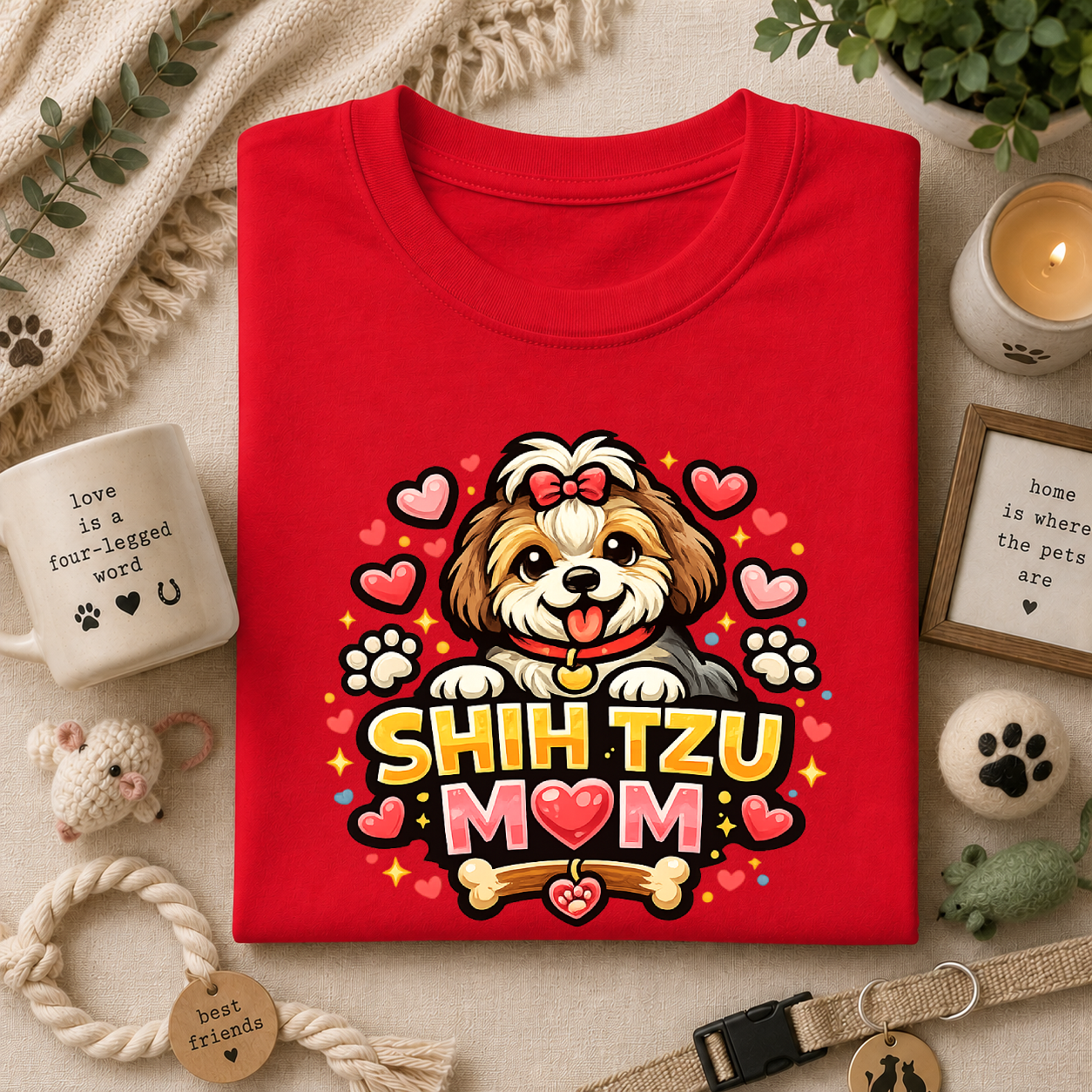 Shih Tzu Mom T-Shirt — Cute Shitzu Mom Tee