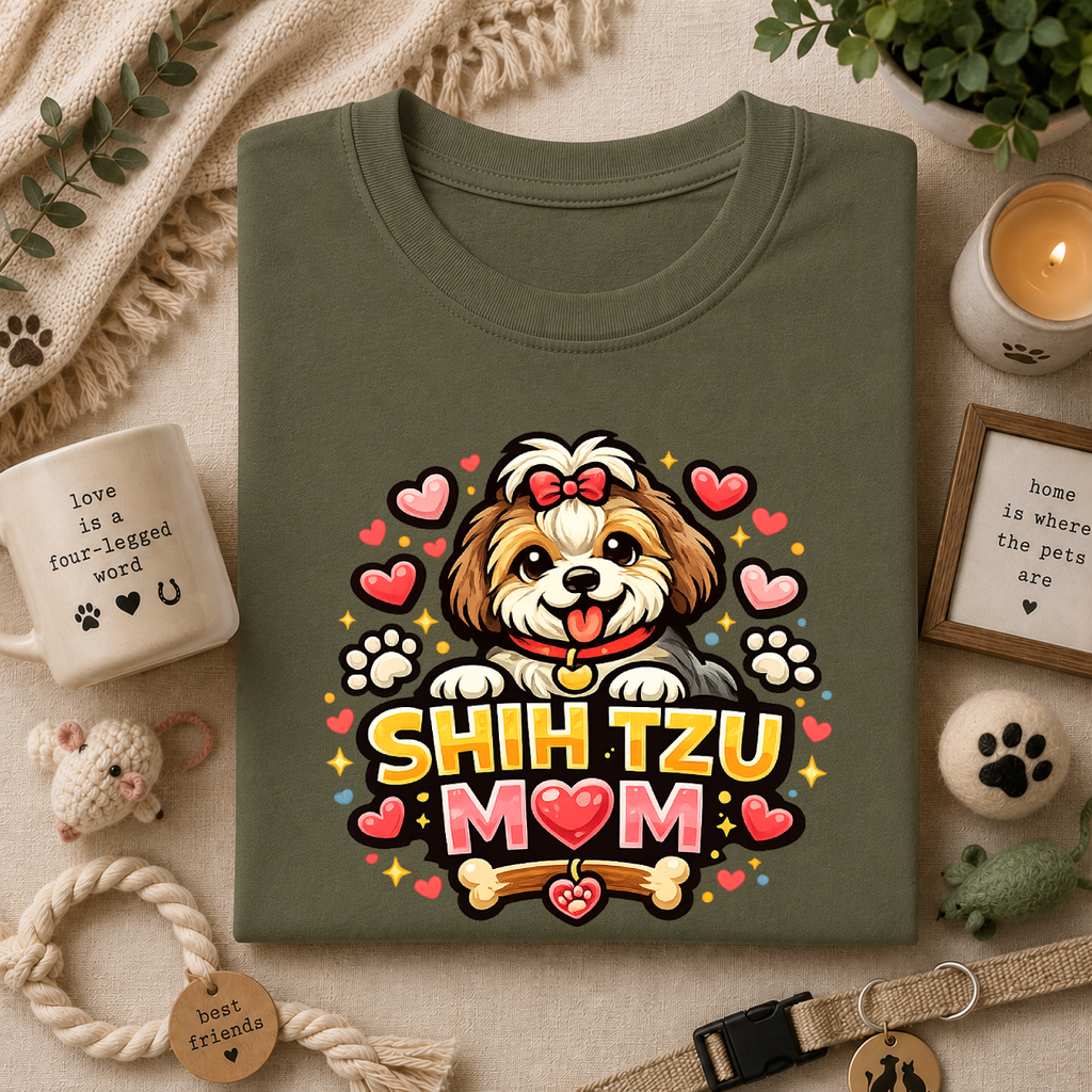 Shih Tzu Mom T-Shirt — Cute Shitzu Mom Tee