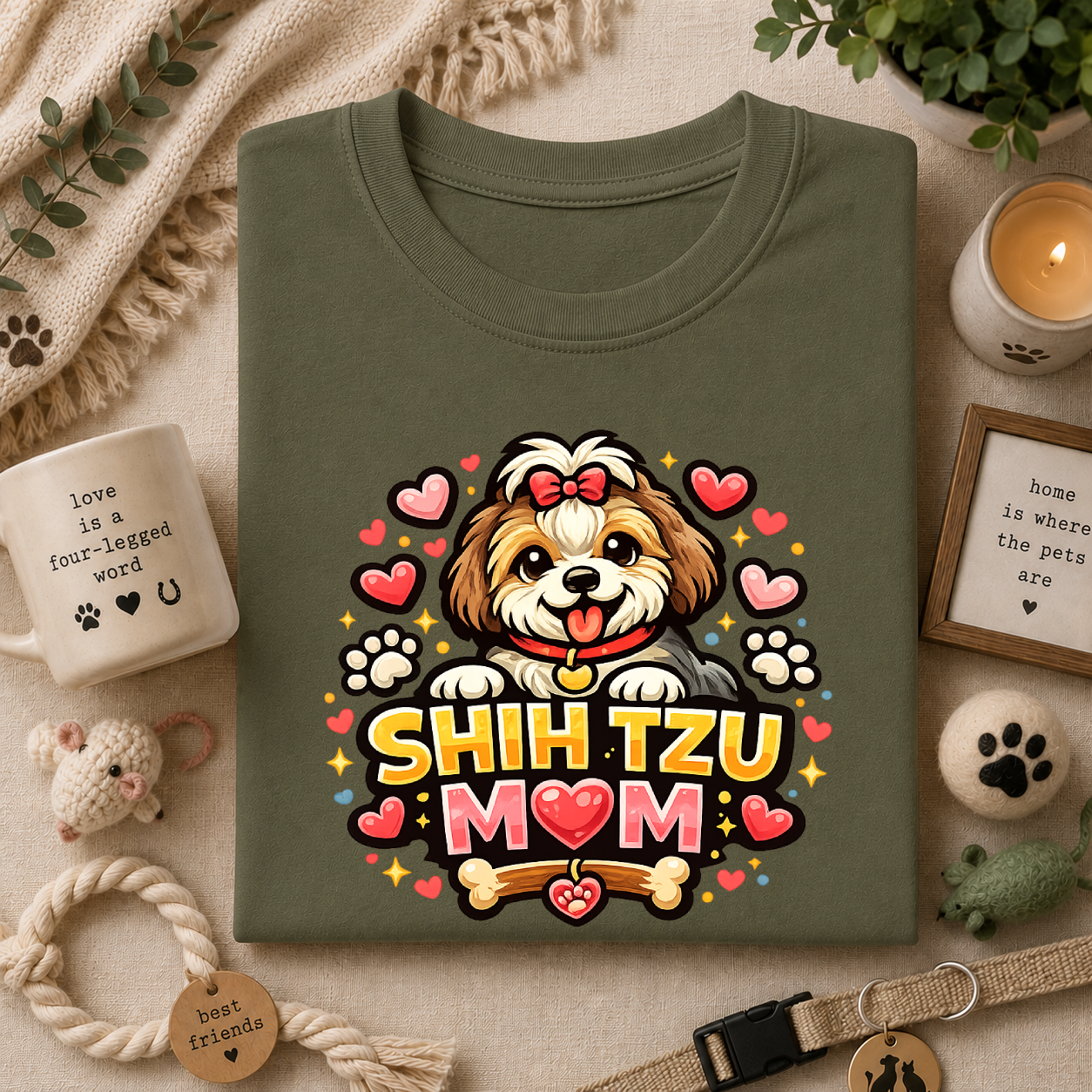 Shih Tzu Mom T-Shirt — Cute Shitzu Mom Tee