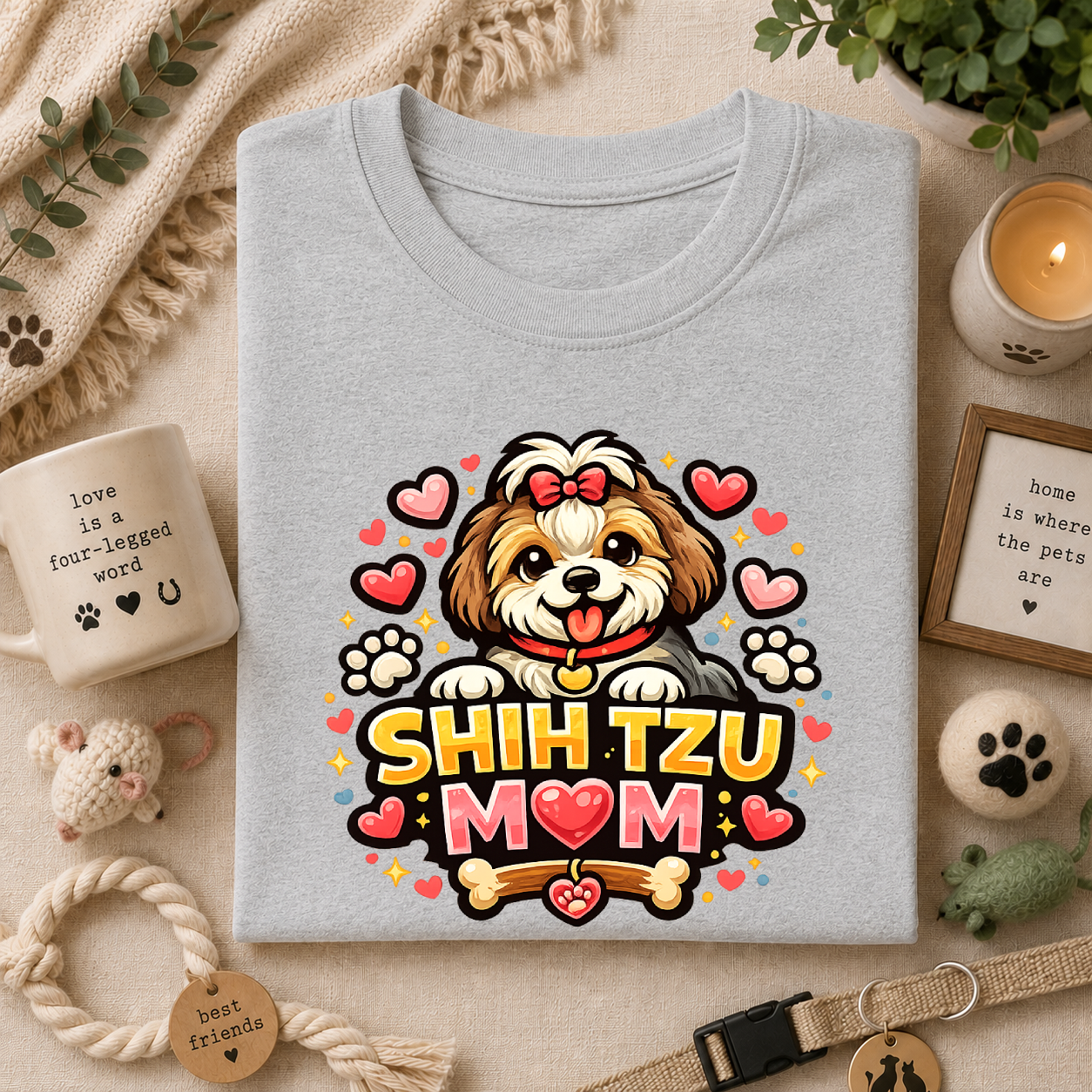Shih Tzu Mom T-Shirt — Cute Shitzu Mom Tee