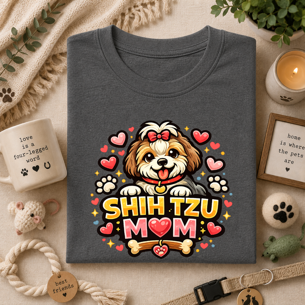 Shih Tzu Mom T-Shirt — Cute Shitzu Mom Tee
