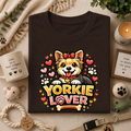 Yorkie Lover T-Shirt — Cute Yorkshire Terrier Paw & Heart Graphic
