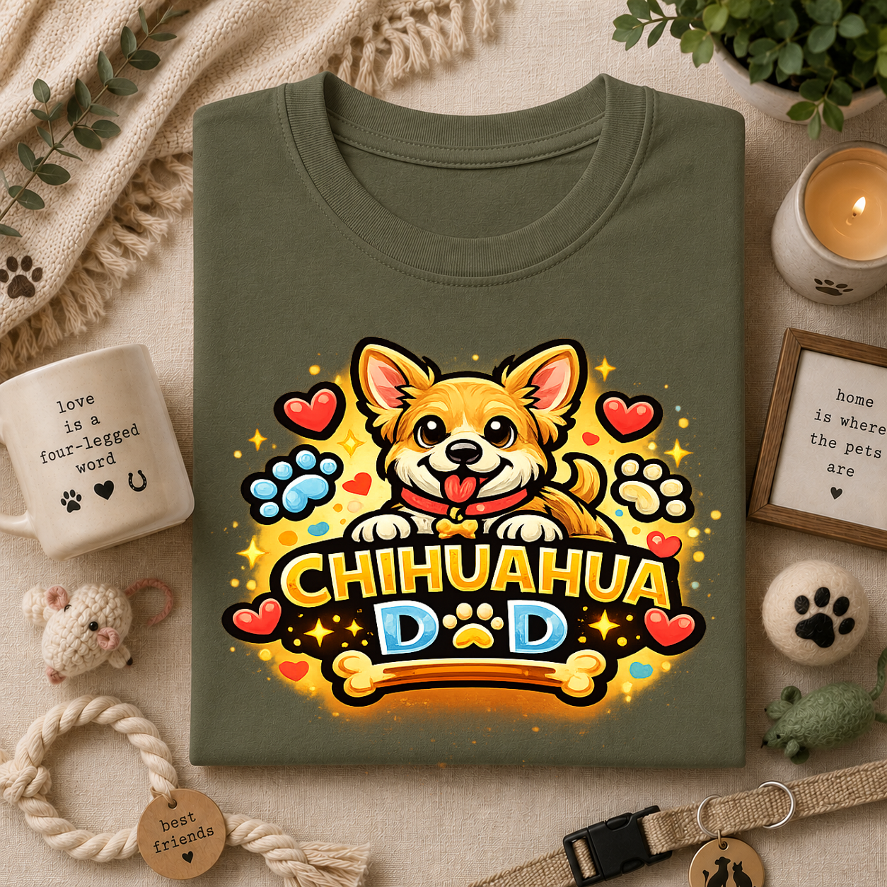 Chihuahua Dad T-Shirt — Dog Dad Love Tee