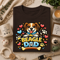 Beagle Dad T‑Shirt — Cute Cartoon Beagle Father Dog Tee