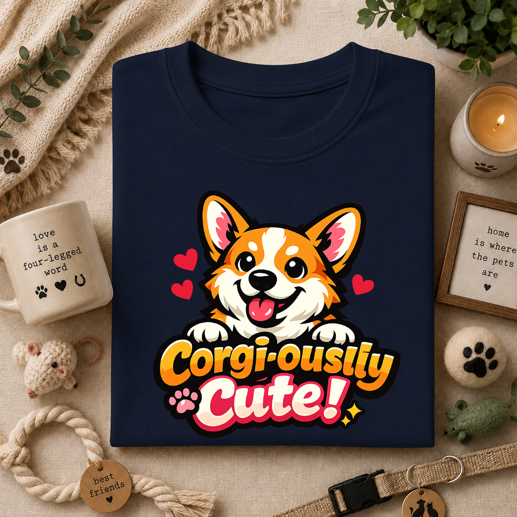 Corgi-ously Cute! Corgi Graphic T-Shirt