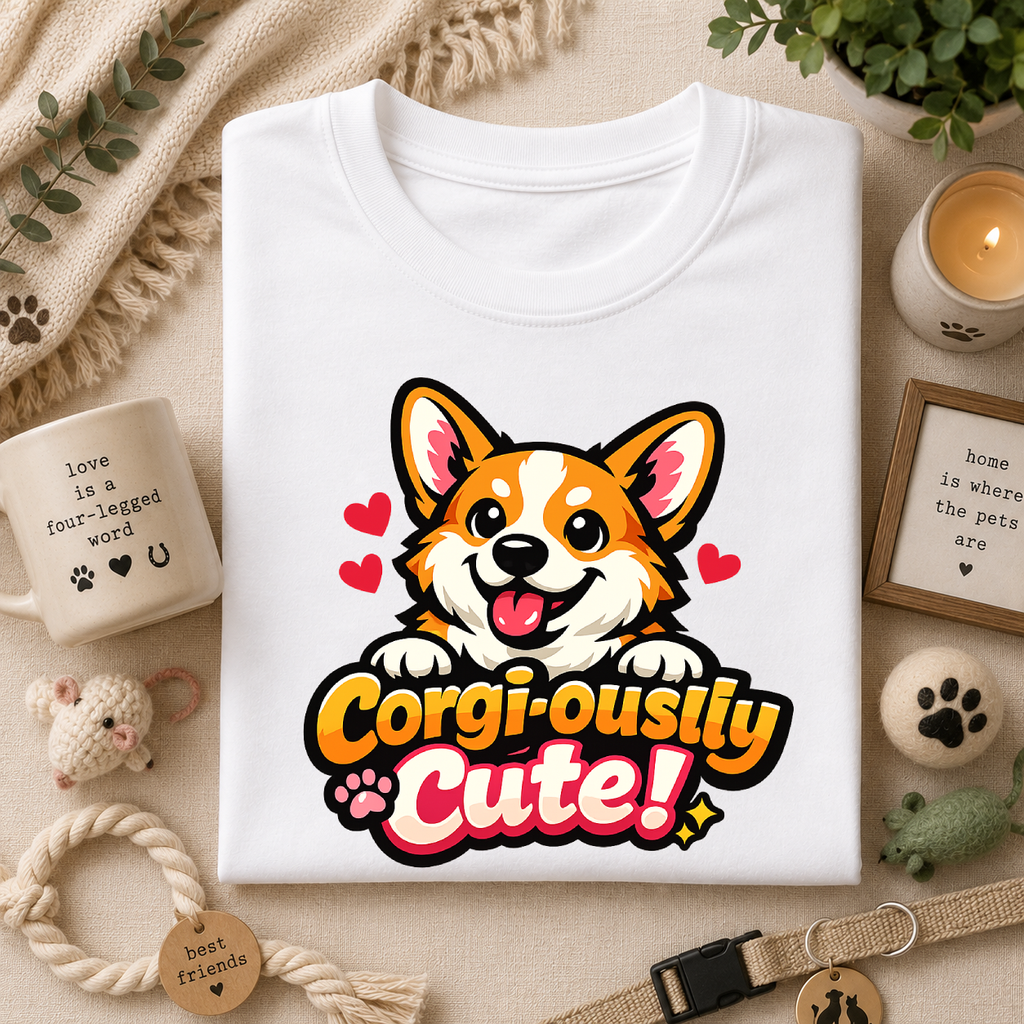 Corgi-ously Cute! Corgi Graphic T-Shirt