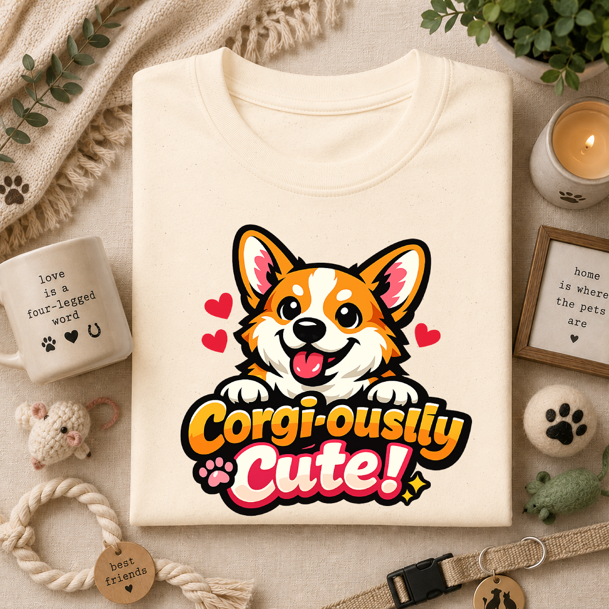 Corgi-ously Cute! Corgi Graphic T-Shirt