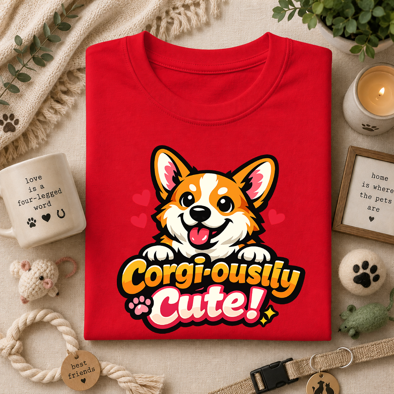 Corgi-ously Cute! Corgi Graphic T-Shirt
