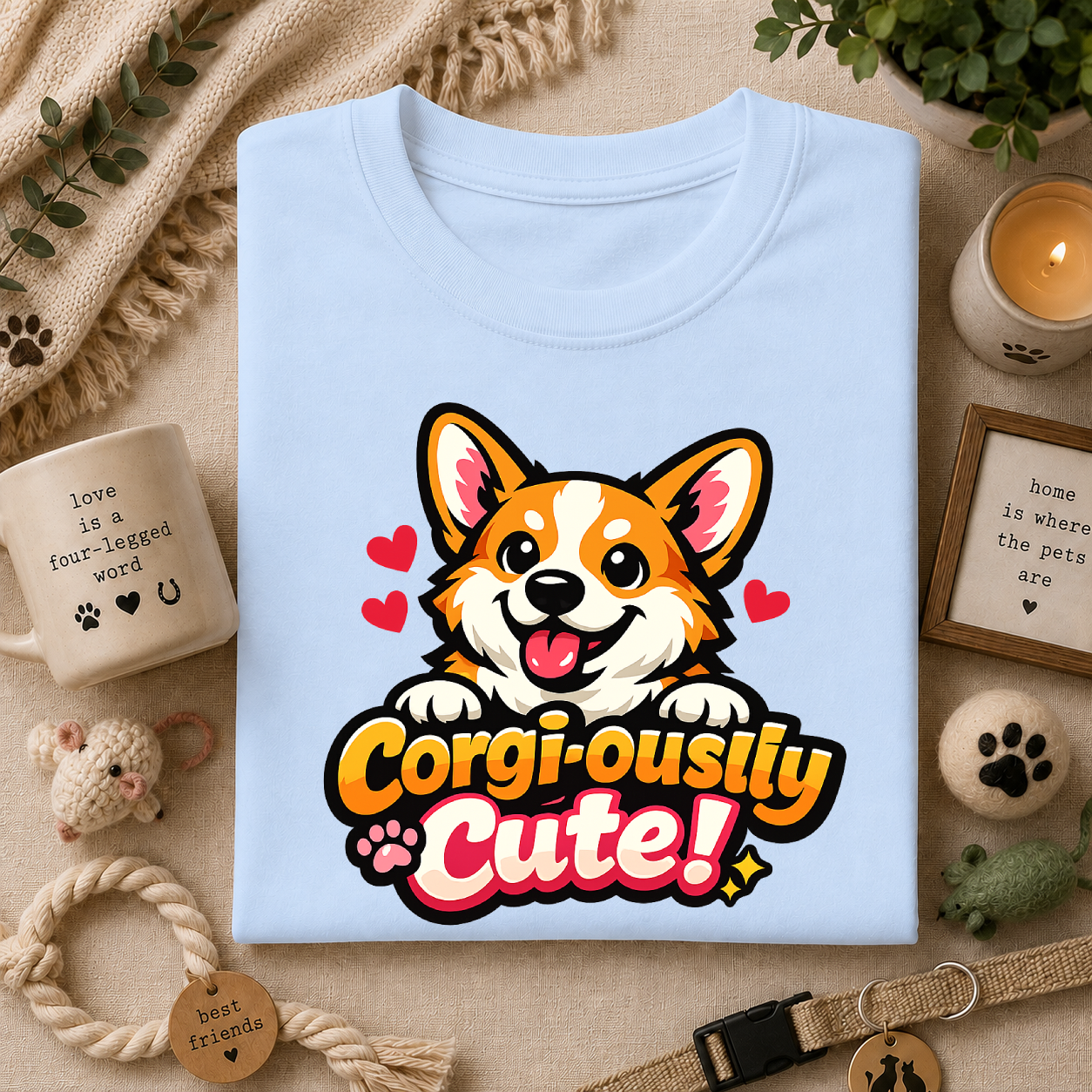 Corgi-ously Cute! Corgi Graphic T-Shirt