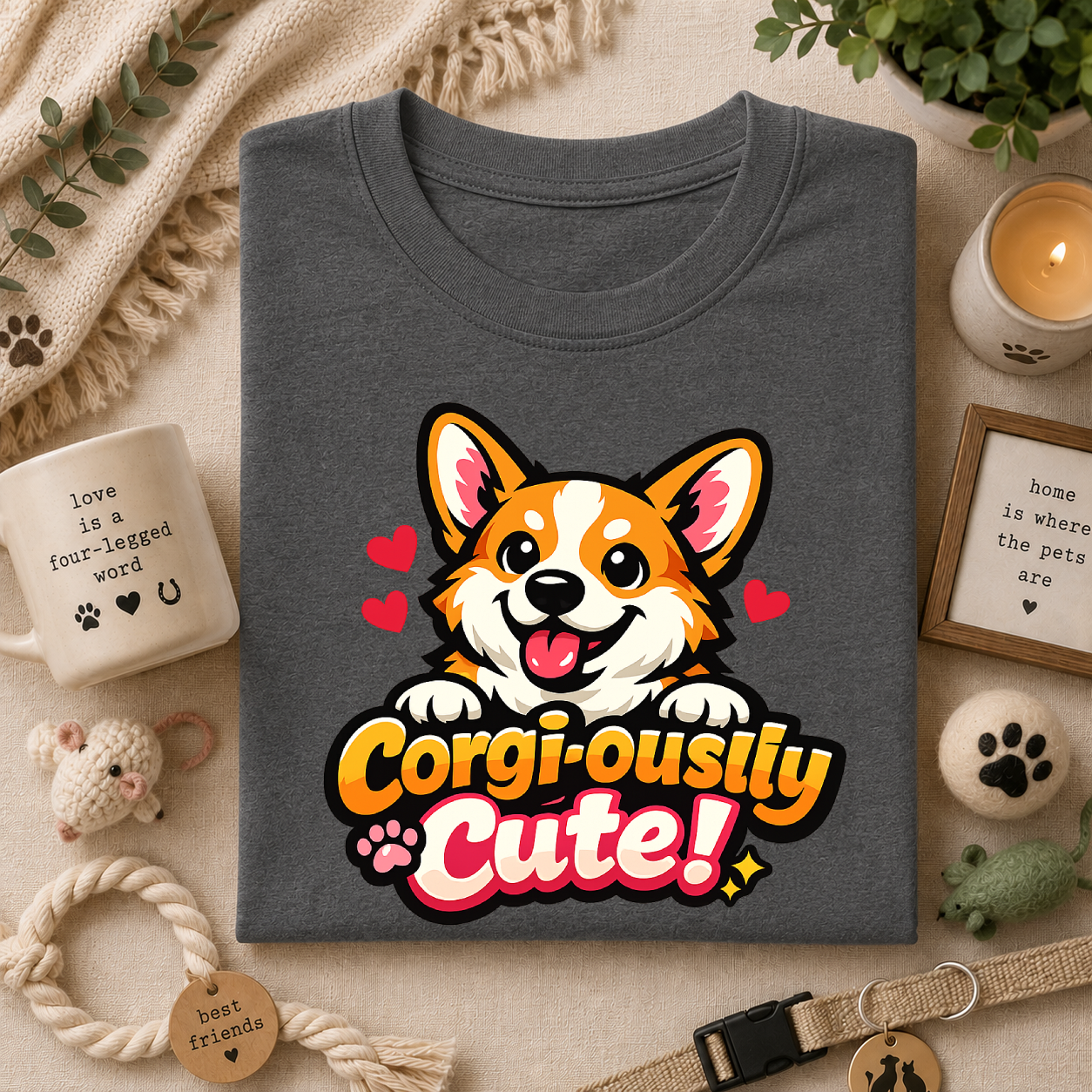 Corgi-ously Cute! Corgi Graphic T-Shirt