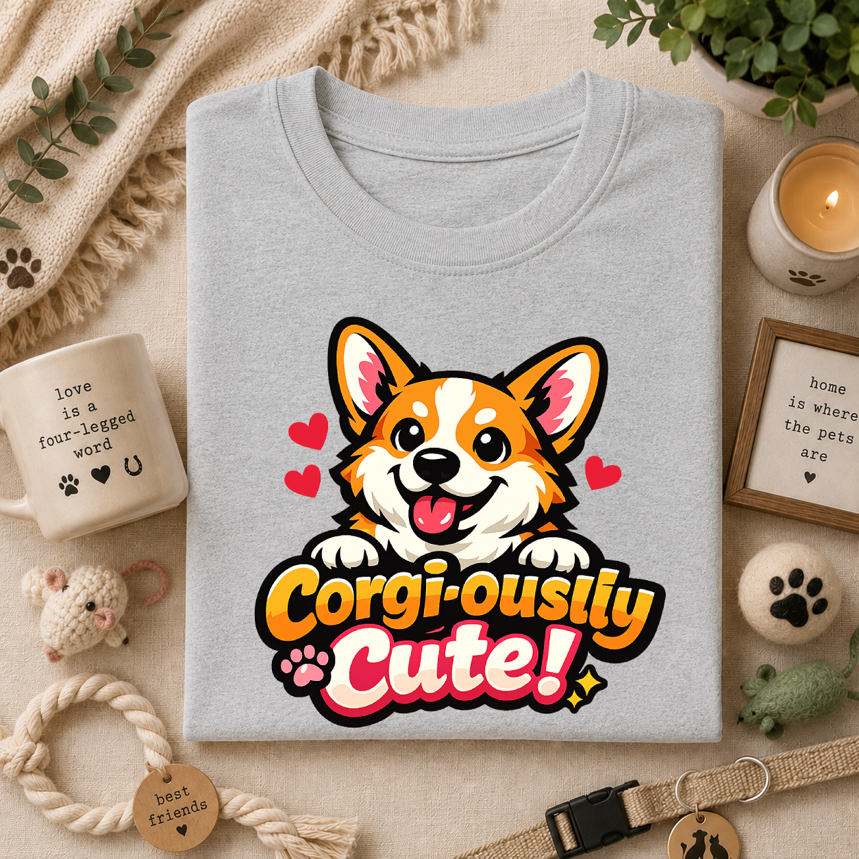 Corgi-ously Cute! Corgi Graphic T-Shirt
