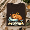 Emotionally Supportive Potato T-Shirt — Cute Sleeping Capybara Design