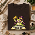 Wizard Frog T‑Shirt — “Abra‑ca‑don’t Touch Me” Cute Magic Tee