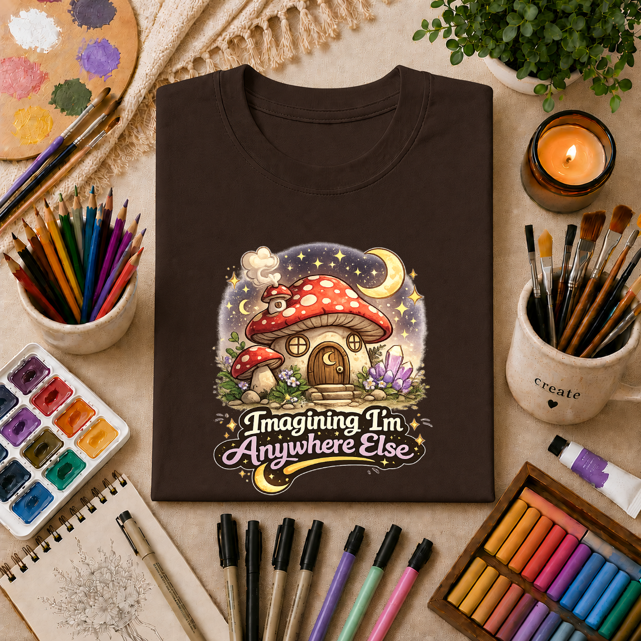 Imagining I'm Anywhere Else | Unisex Softstyle T-Shirt