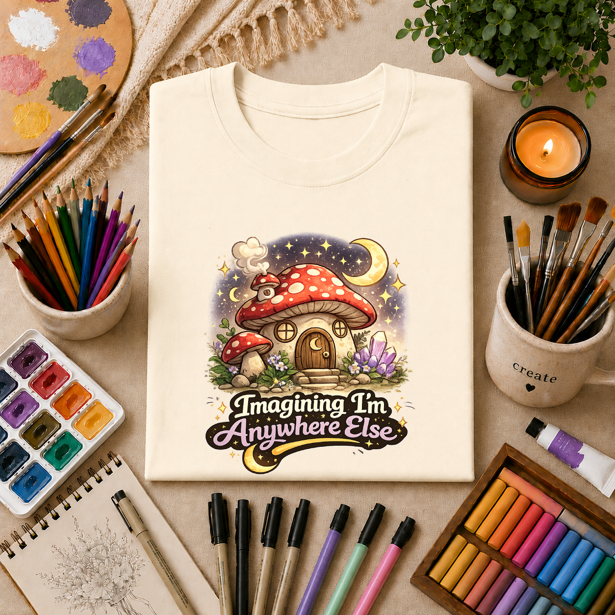 Imagining I'm Anywhere Else | Unisex Softstyle T-Shirt