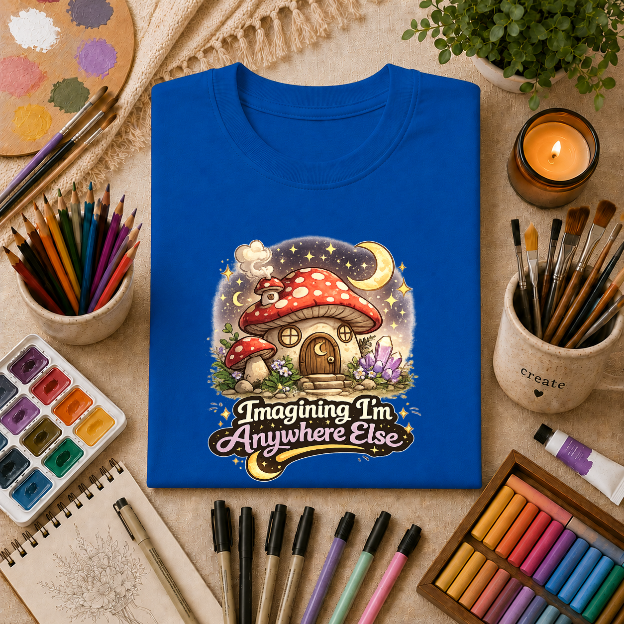Imagining I'm Anywhere Else | Unisex Softstyle T-Shirt