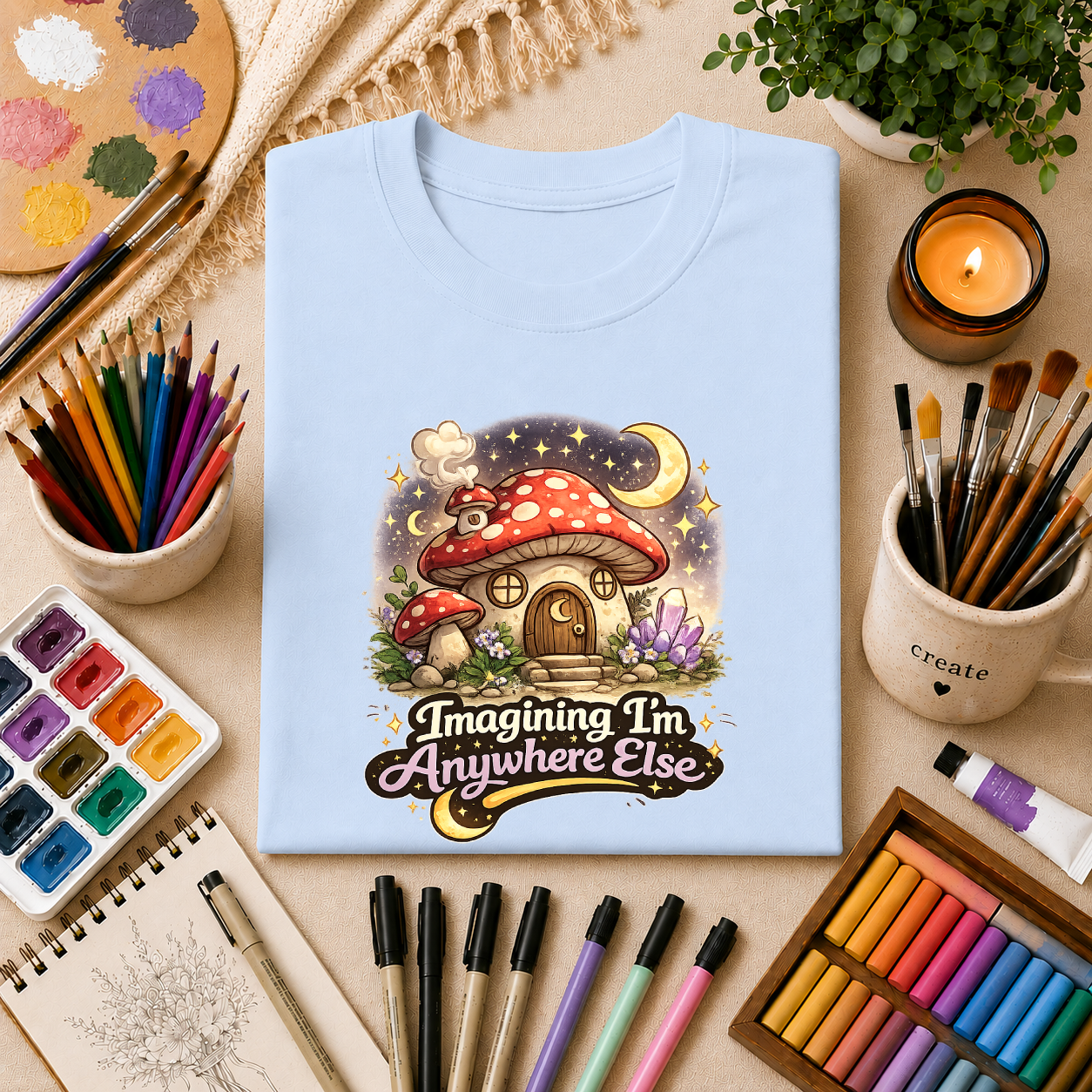 Imagining I'm Anywhere Else | Unisex Softstyle T-Shirt