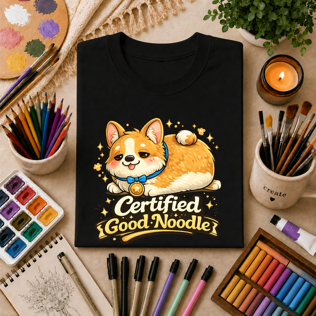 Certified Good Noodle Corgi T-Shirt