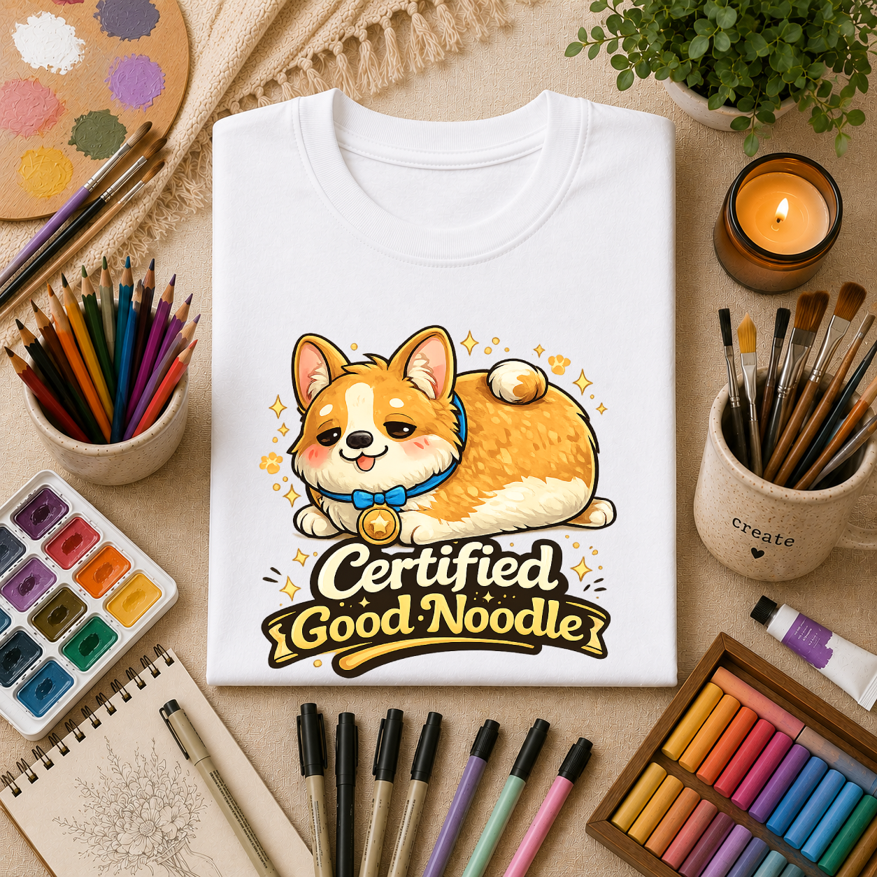 Certified Good Noodle Corgi T-Shirt