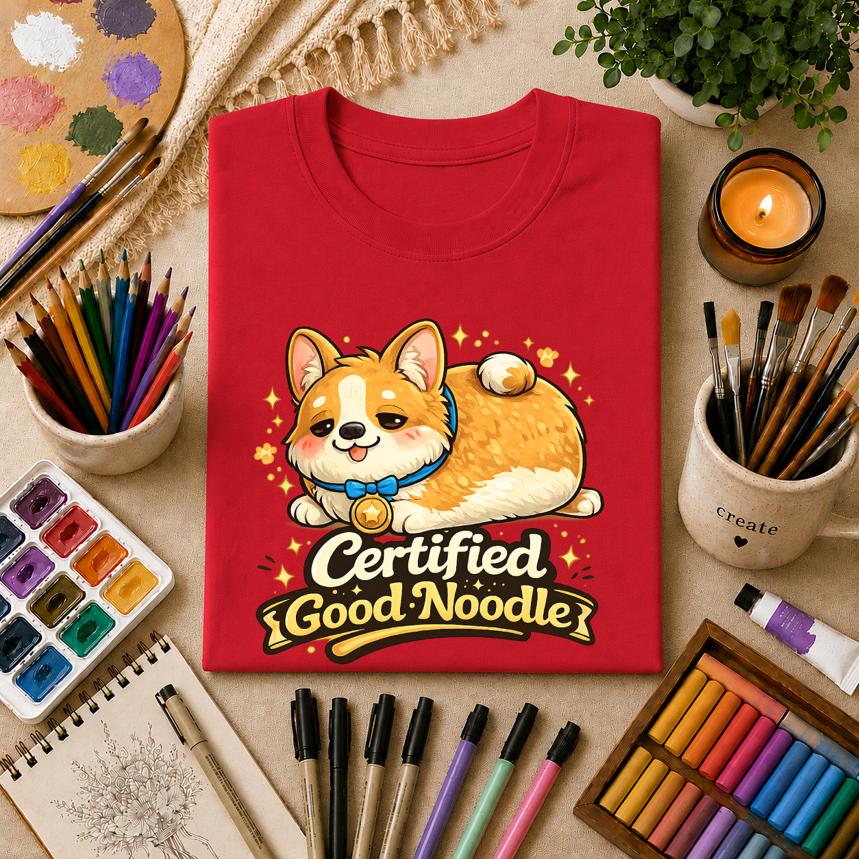 Certified Good Noodle Corgi T-Shirt
