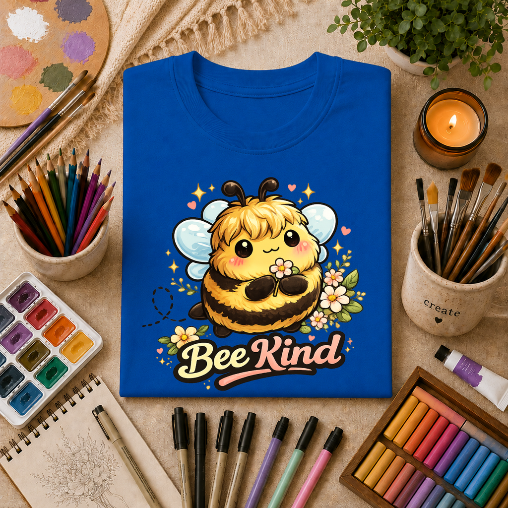 Bee Kind T-Shirt — Cute Bumblebee Floral Graphic Tee