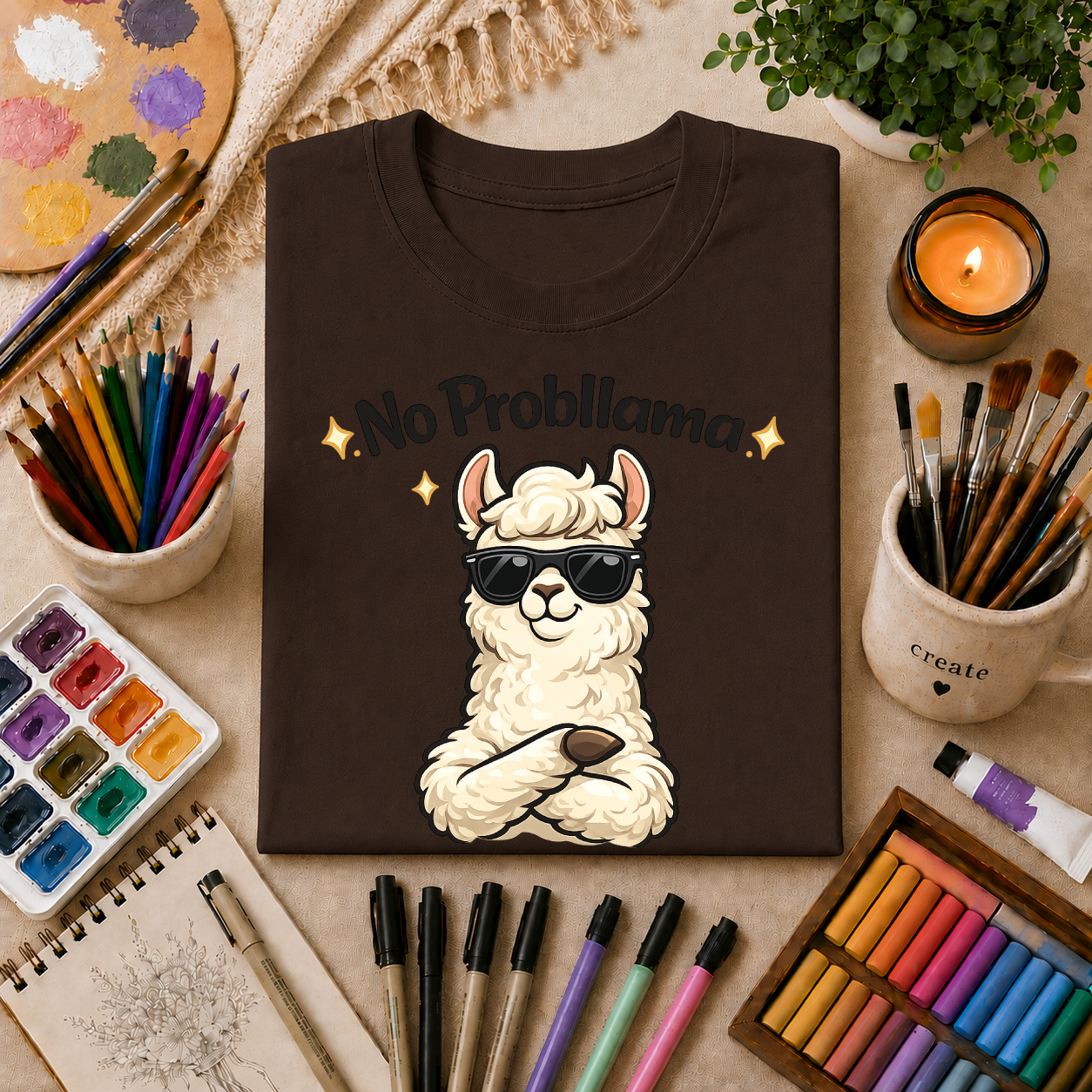 No Probllama T-Shirt — Funny Llama Graphic Tee