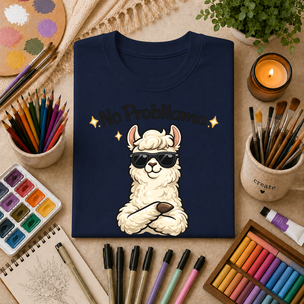 No Probllama T-Shirt — Funny Llama Graphic Tee