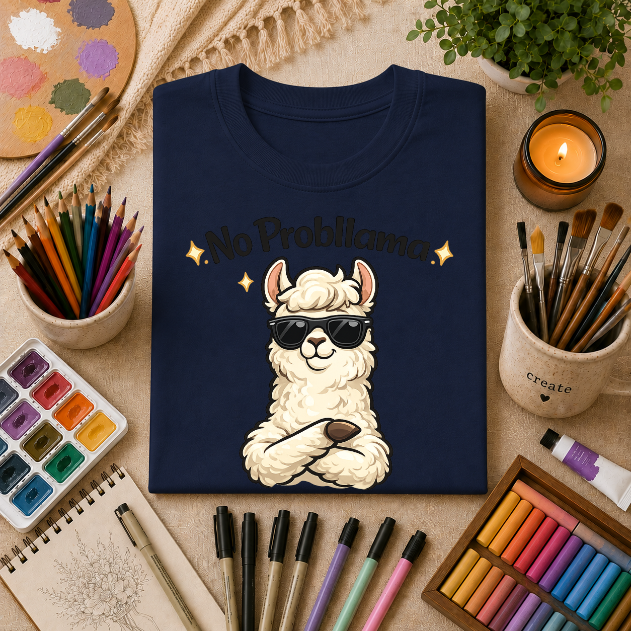 No Probllama T-Shirt — Funny Llama Graphic Tee