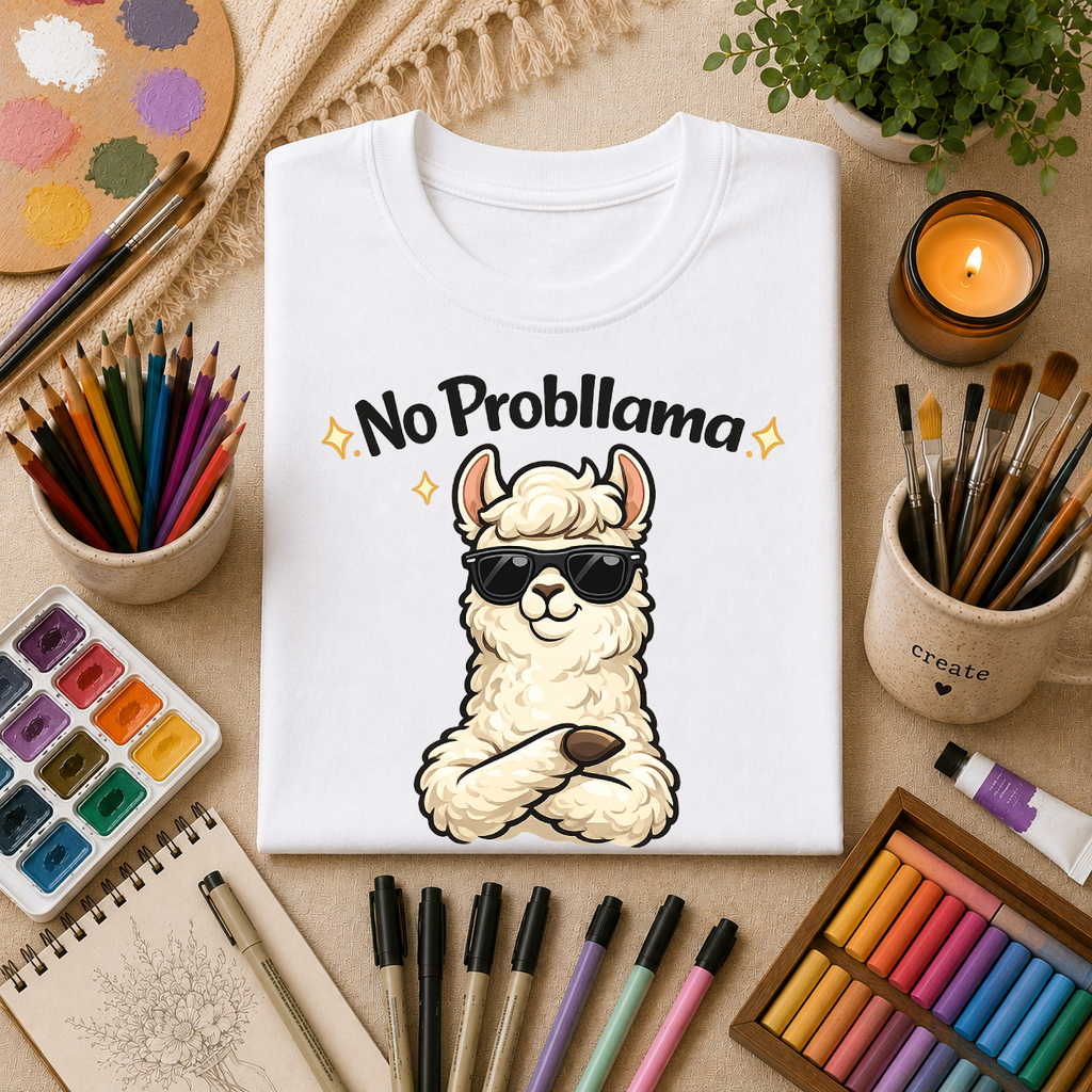No Probllama T-Shirt — Funny Llama Graphic Tee