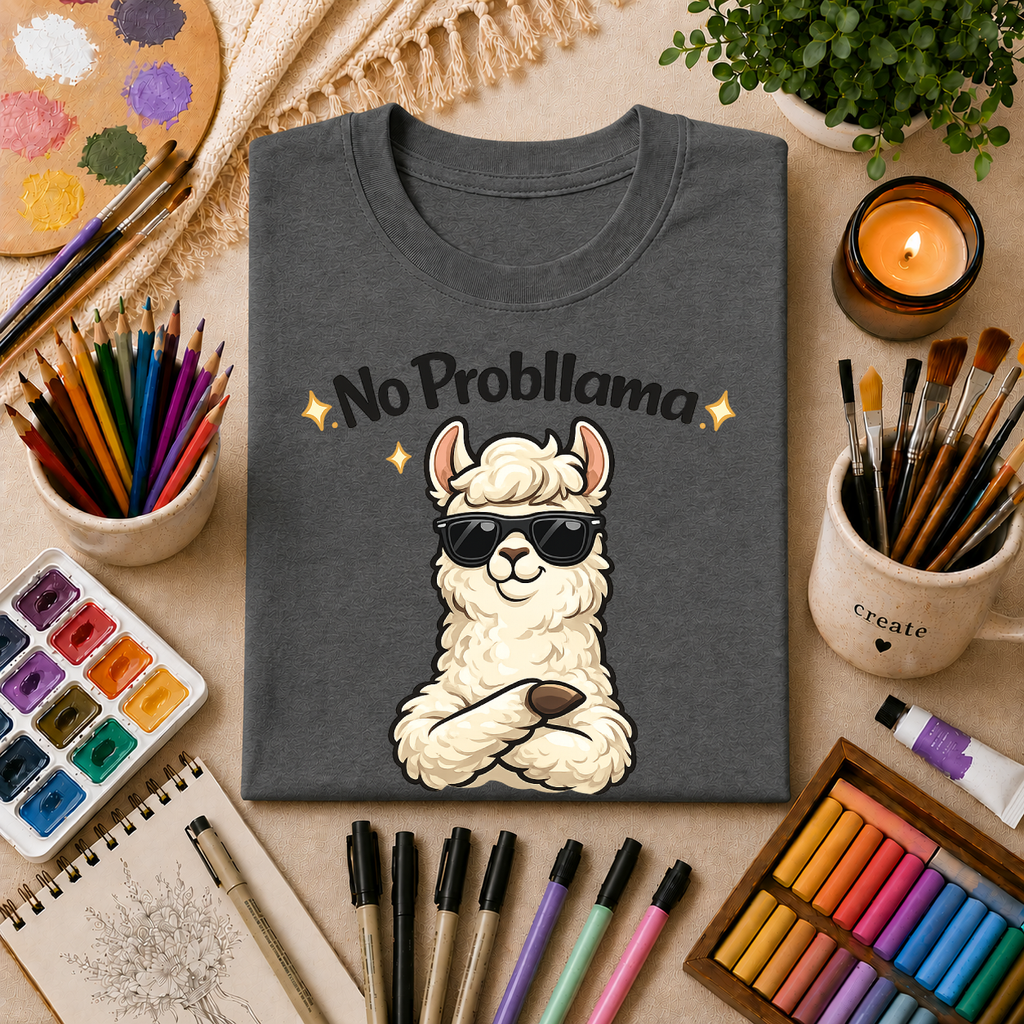 No Probllama T-Shirt — Funny Llama Graphic Tee