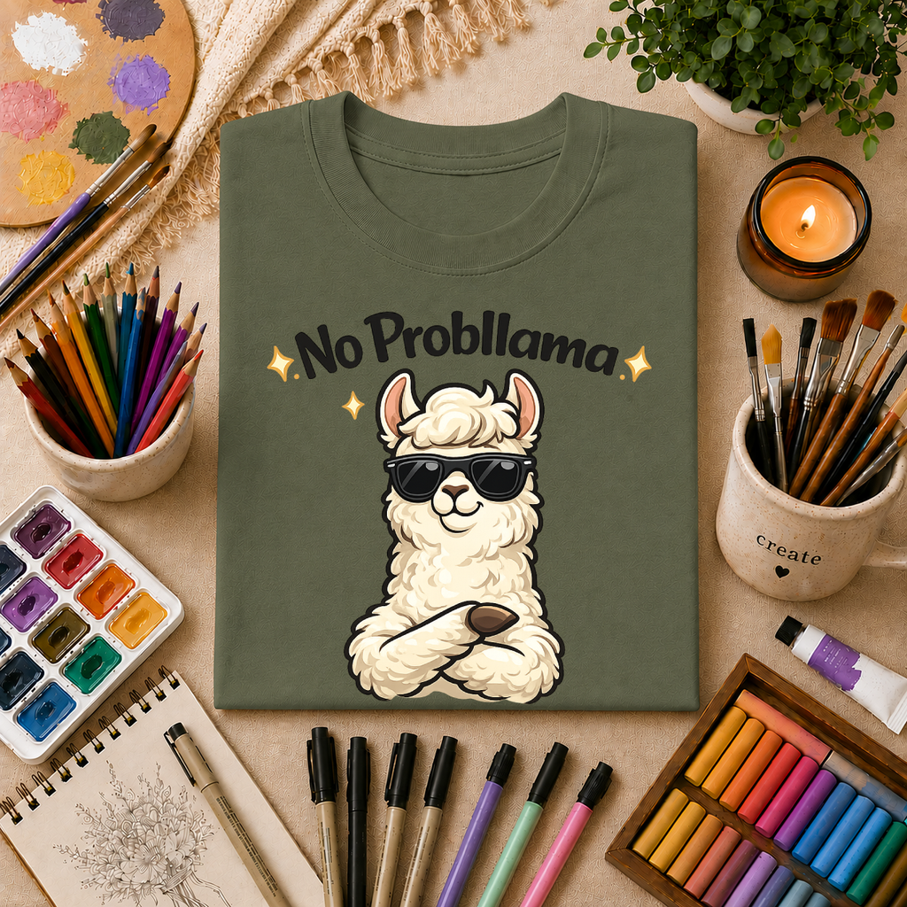 No Probllama T-Shirt — Funny Llama Graphic Tee