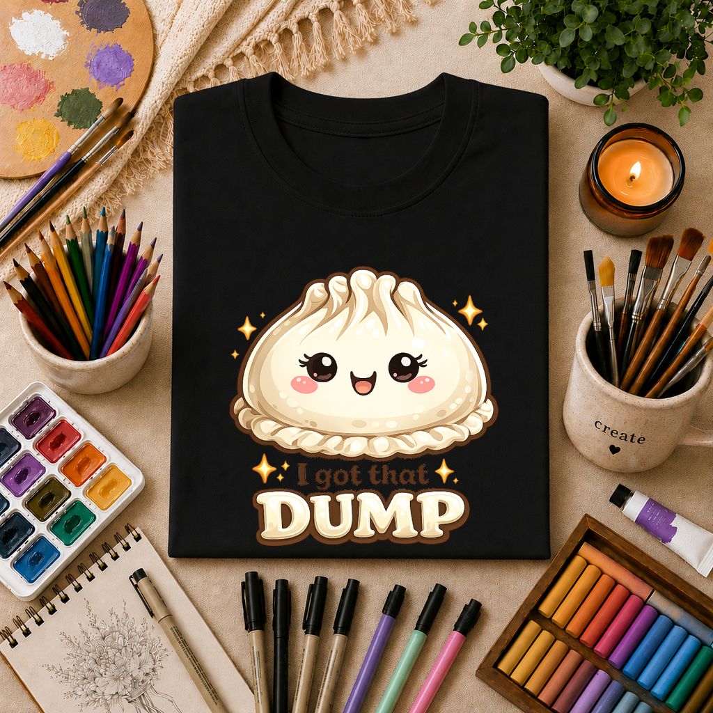 Dumpling T-Shirt — Cute Kawaii Dumpling Design with "I Got That Dump"