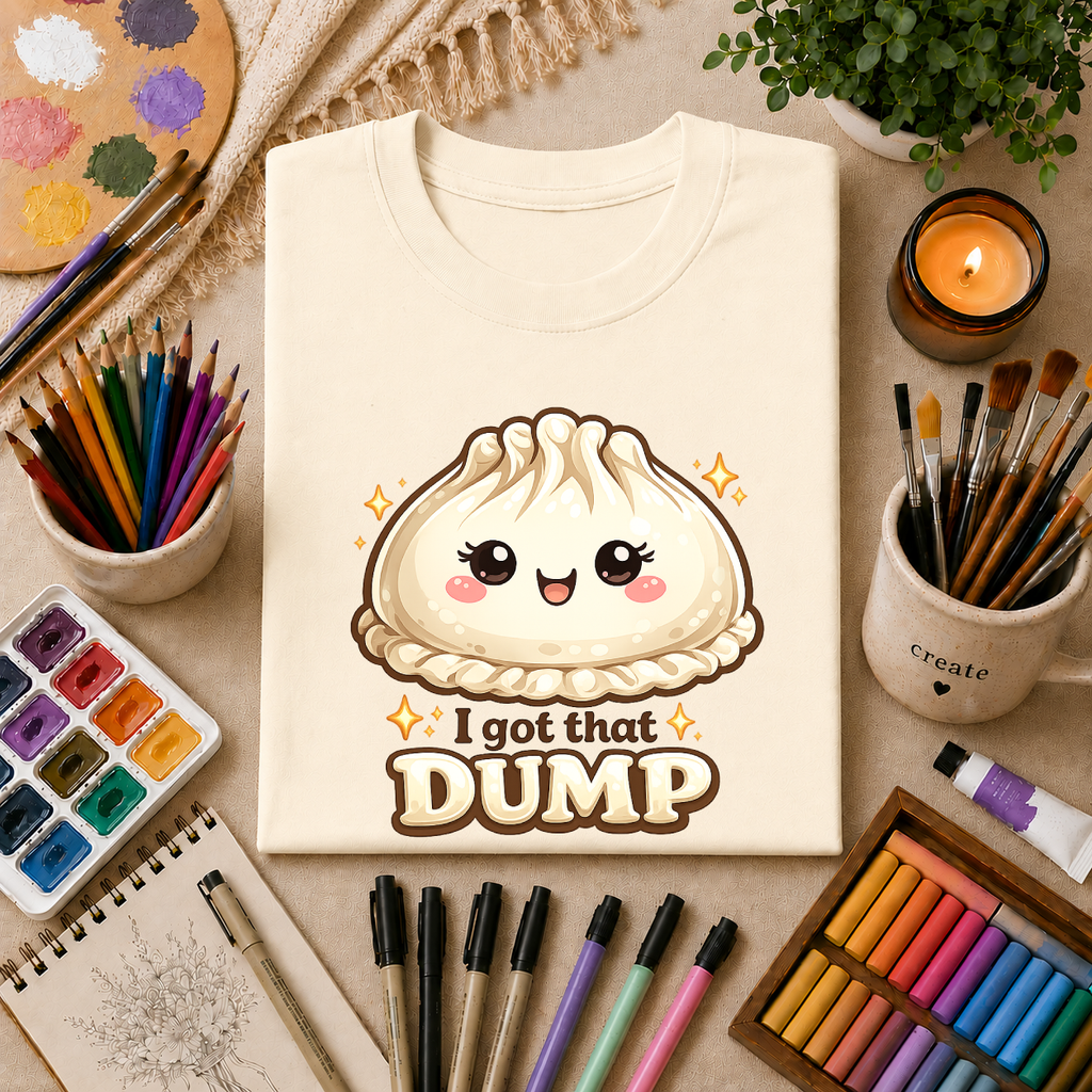 Dumpling T-Shirt — Cute Kawaii Dumpling Design with "I Got That Dump"