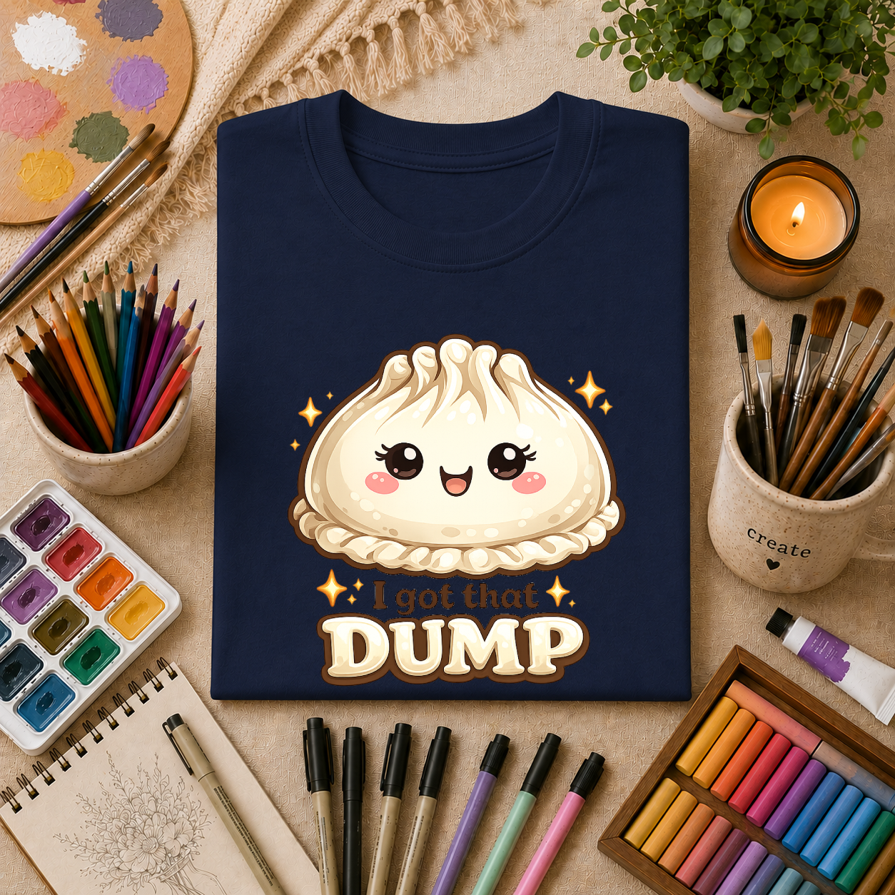 Dumpling T-Shirt — Cute Kawaii Dumpling Design with "I Got That Dump"